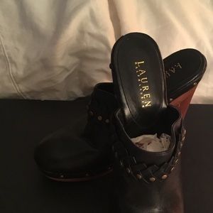 Ralph Lauren Black Mules